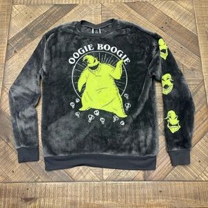 Disney Oogie Boogie Black and Neon Green Sweatshirt